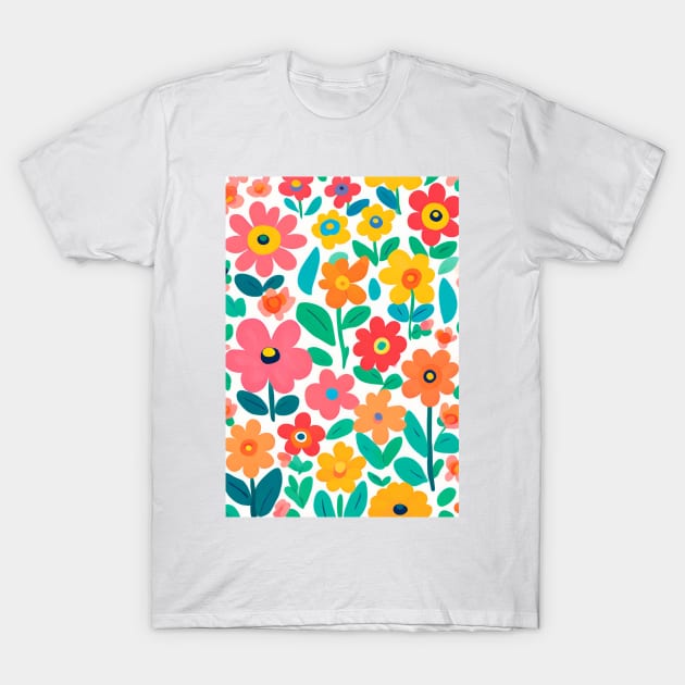 flowers-pattern T-Shirt by DewaJassin